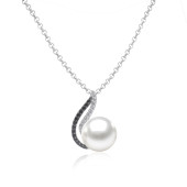 Colier argint cu perla naturala alba si cristale DiAmanti SK19111P-G
